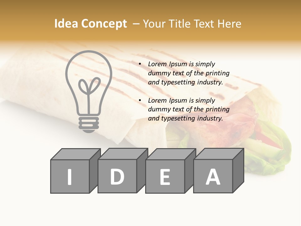 Burrito Tortilla Chopped PowerPoint Template