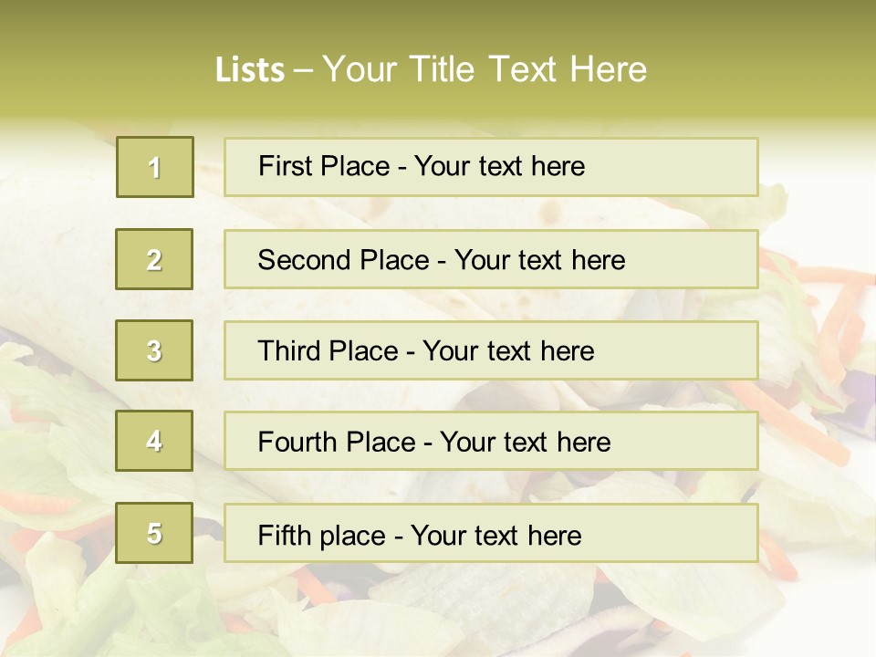 Spicy Picnic Salad PowerPoint Template