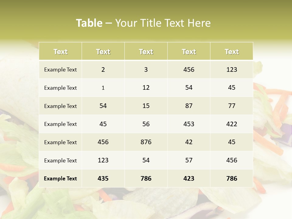 Spicy Picnic Salad PowerPoint Template
