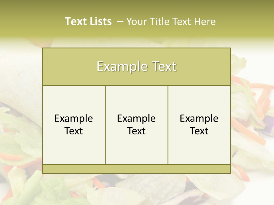 Spicy Picnic Salad PowerPoint Template