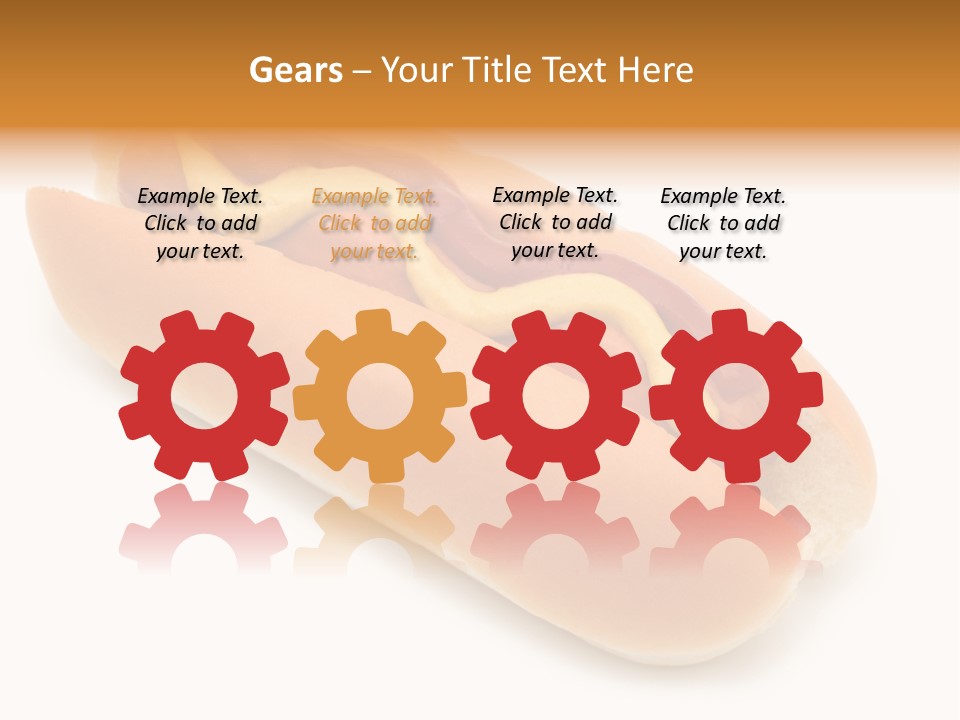 Ketchupamerican Barbecuebeef Bread Bun Calorie Delicious Frankfurter Eat PowerPoint Template