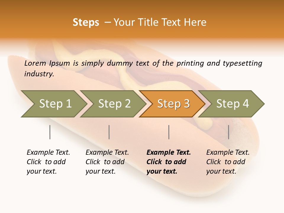 Ketchupamerican Barbecuebeef Bread Bun Calorie Delicious Frankfurter Eat PowerPoint Template