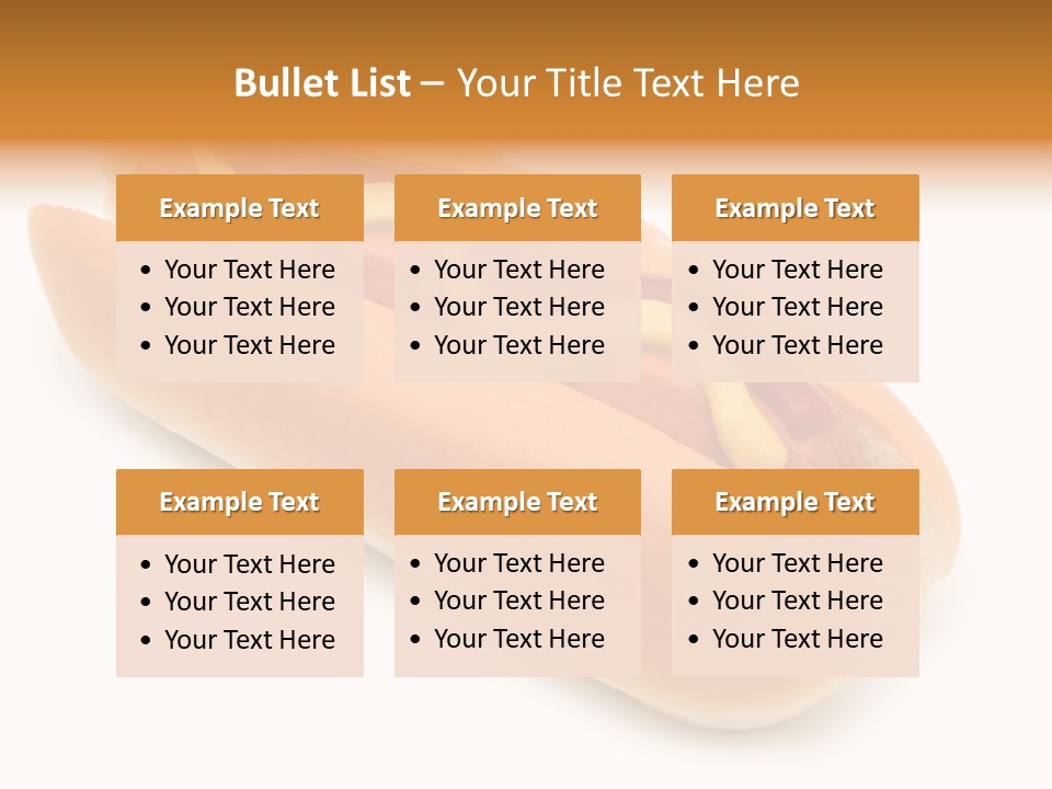 Ketchupamerican Barbecuebeef Bread Bun Calorie Delicious Frankfurter Eat PowerPoint Template