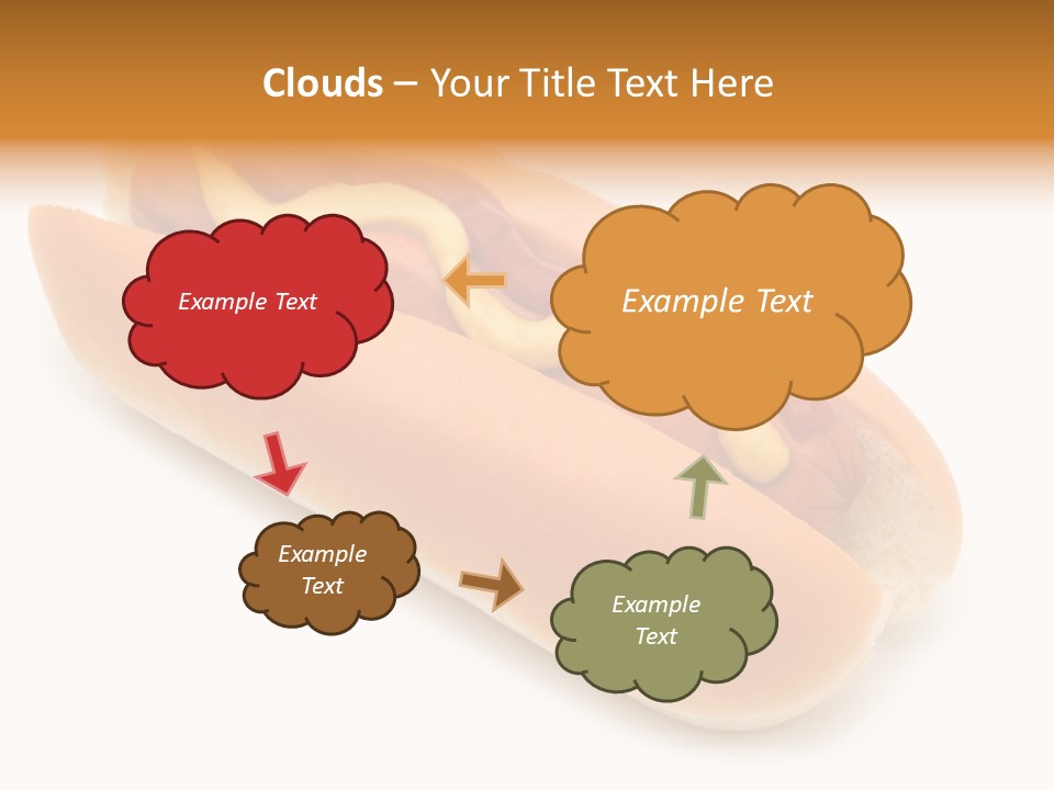 Ketchupamerican Barbecuebeef Bread Bun Calorie Delicious Frankfurter Eat PowerPoint Template