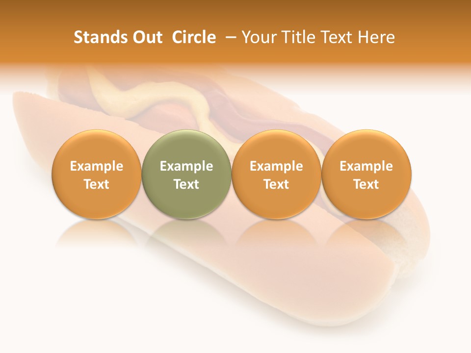 Ketchupamerican Barbecuebeef Bread Bun Calorie Delicious Frankfurter Eat PowerPoint Template