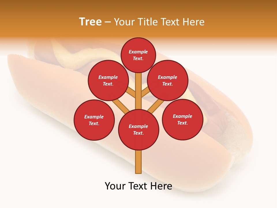 Ketchupamerican Barbecuebeef Bread Bun Calorie Delicious Frankfurter Eat PowerPoint Template
