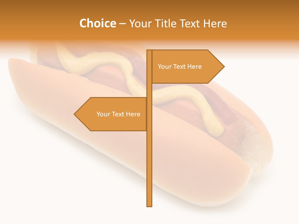 Ketchupamerican Barbecuebeef Bread Bun Calorie Delicious Frankfurter Eat PowerPoint Template
