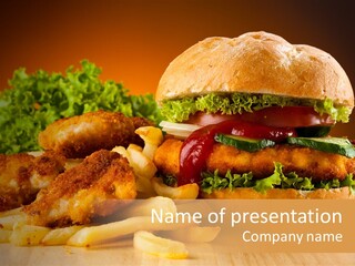 American Grill Fresh PowerPoint Template