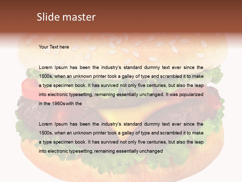 Burger Background Unhealthy PowerPoint Template