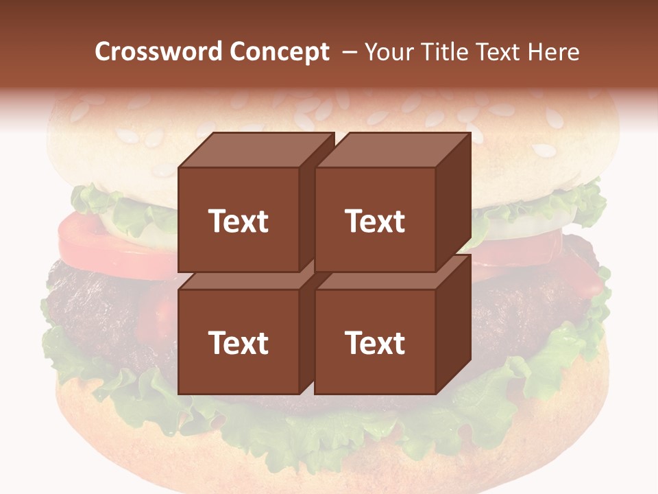 Burger Background Unhealthy PowerPoint Template