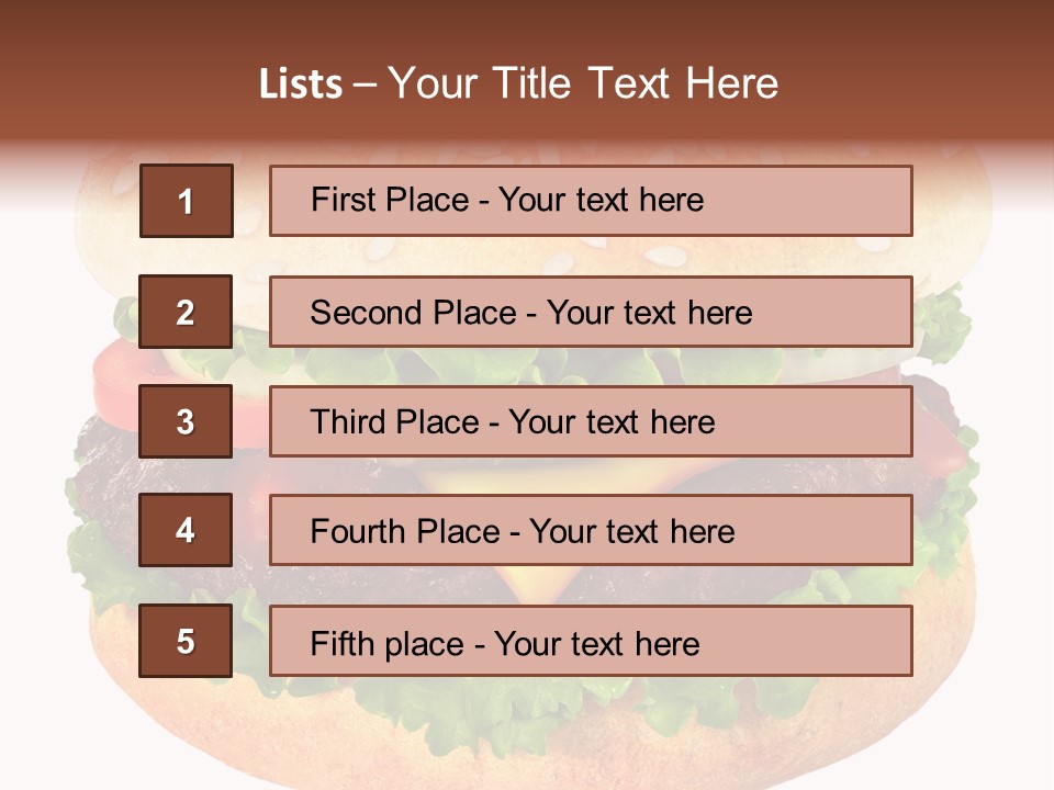 Burger Background Unhealthy PowerPoint Template