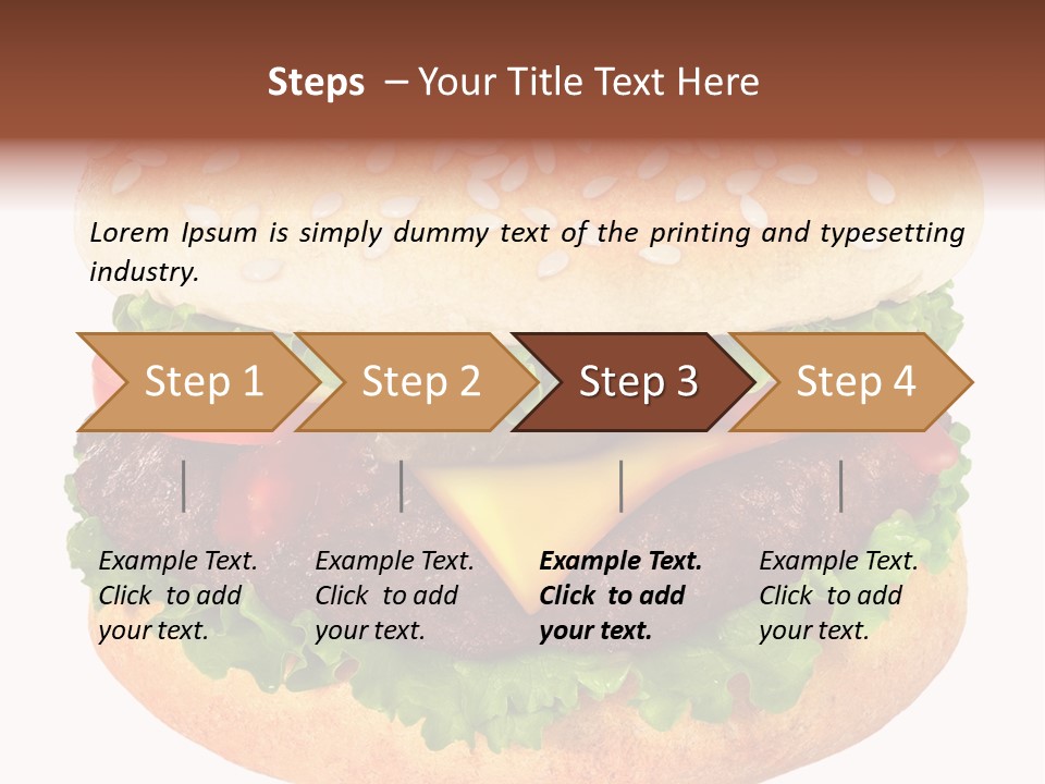 Burger Background Unhealthy PowerPoint Template