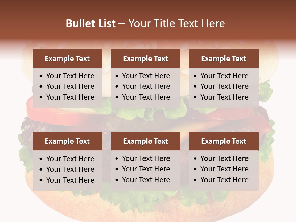 Burger Background Unhealthy PowerPoint Template