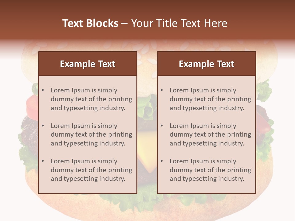 Burger Background Unhealthy PowerPoint Template