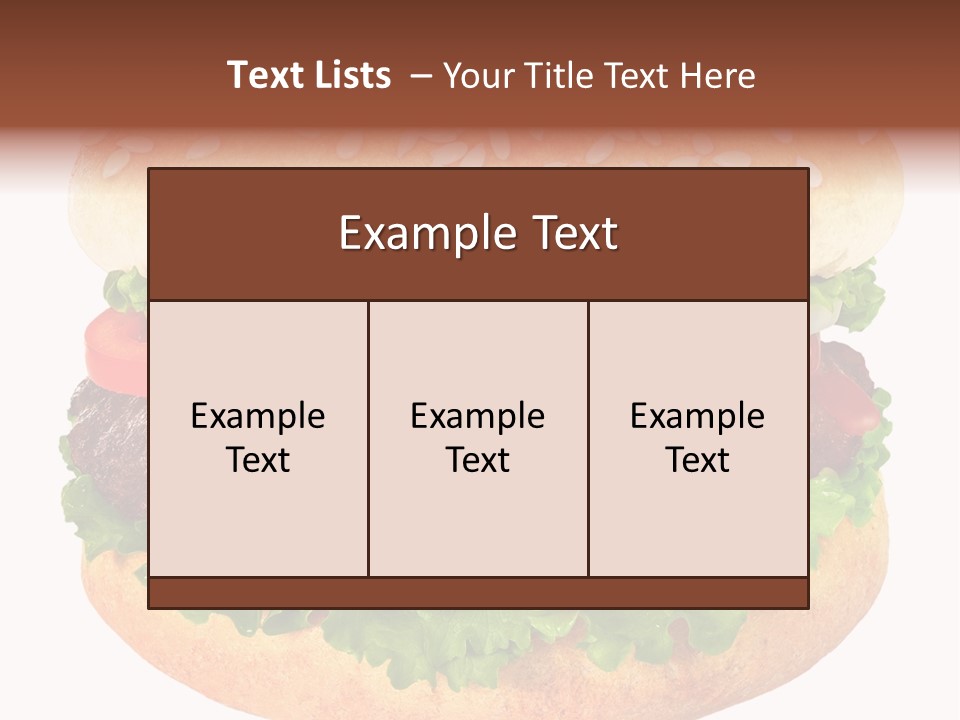 Burger Background Unhealthy PowerPoint Template