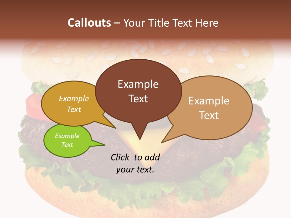 Burger Background Unhealthy PowerPoint Template