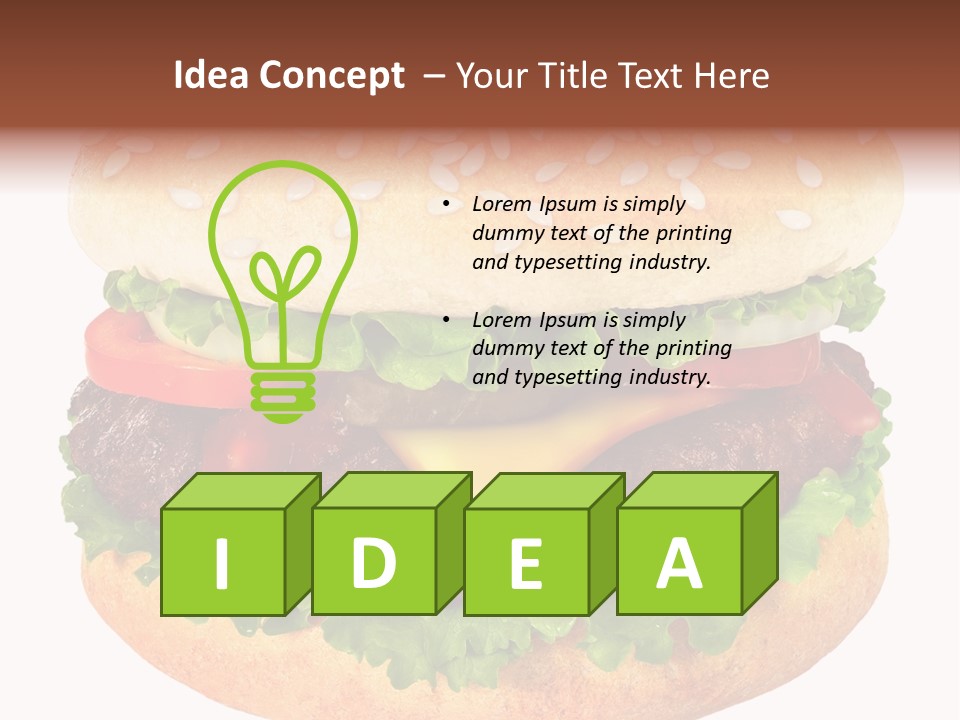 Burger Background Unhealthy PowerPoint Template