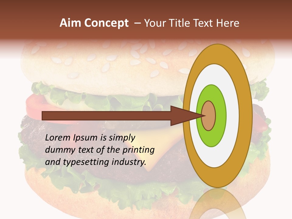Burger Background Unhealthy PowerPoint Template