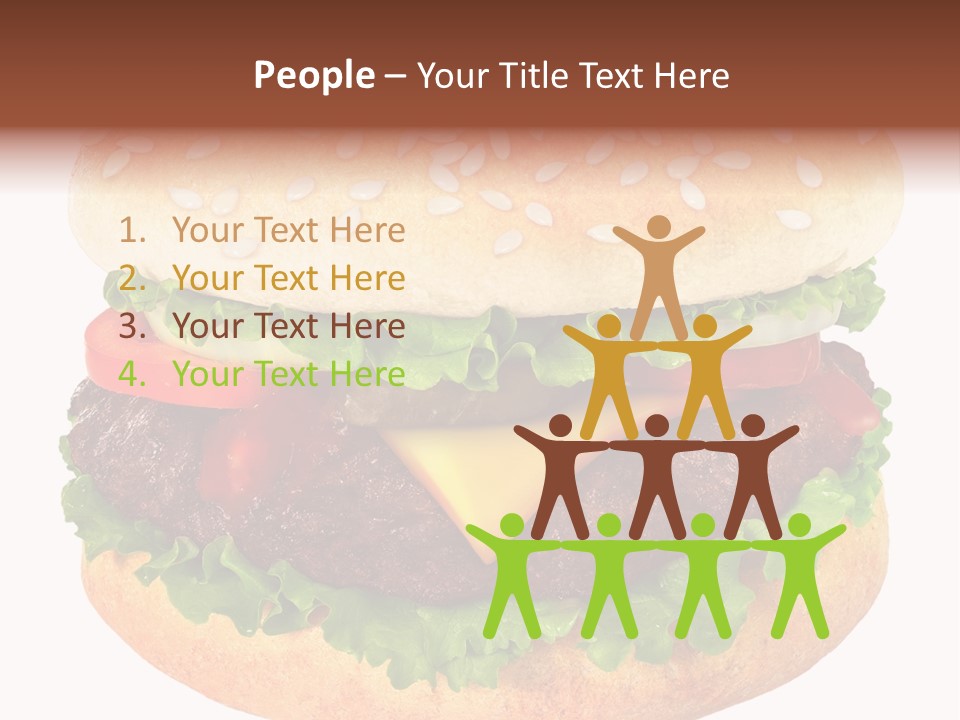 Burger Background Unhealthy PowerPoint Template