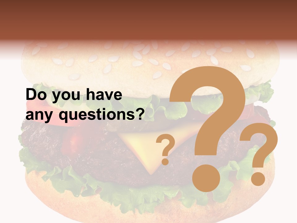 Burger Background Unhealthy PowerPoint Template