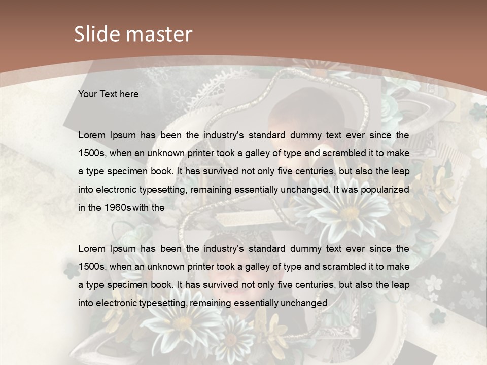 Color Aged Blank PowerPoint Template