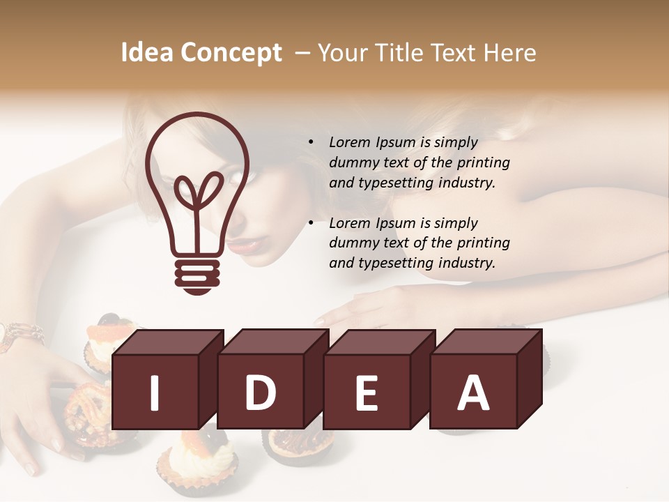 Eyes White Fashion PowerPoint Template