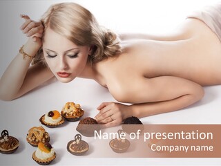 Cake Nutrition Candies PowerPoint Template