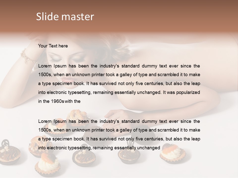 Cake Nutrition Candies PowerPoint Template