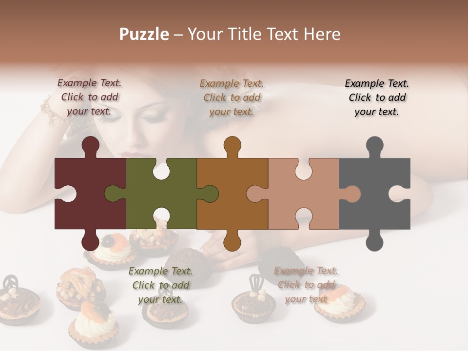 Cake Nutrition Candies PowerPoint Template