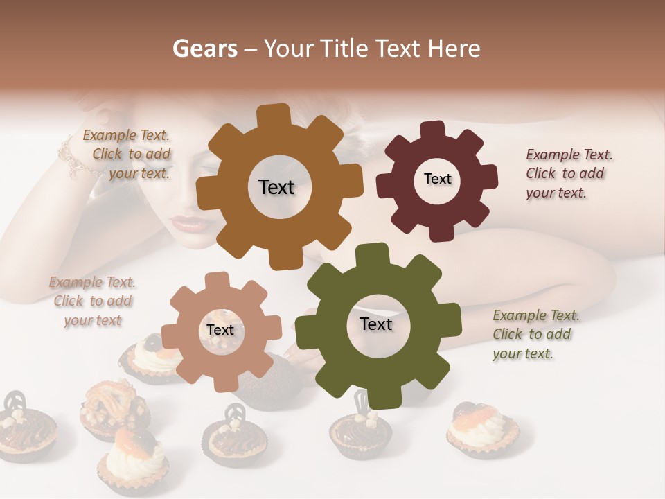 Cake Nutrition Candies PowerPoint Template