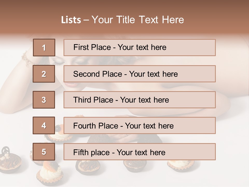 Cake Nutrition Candies PowerPoint Template