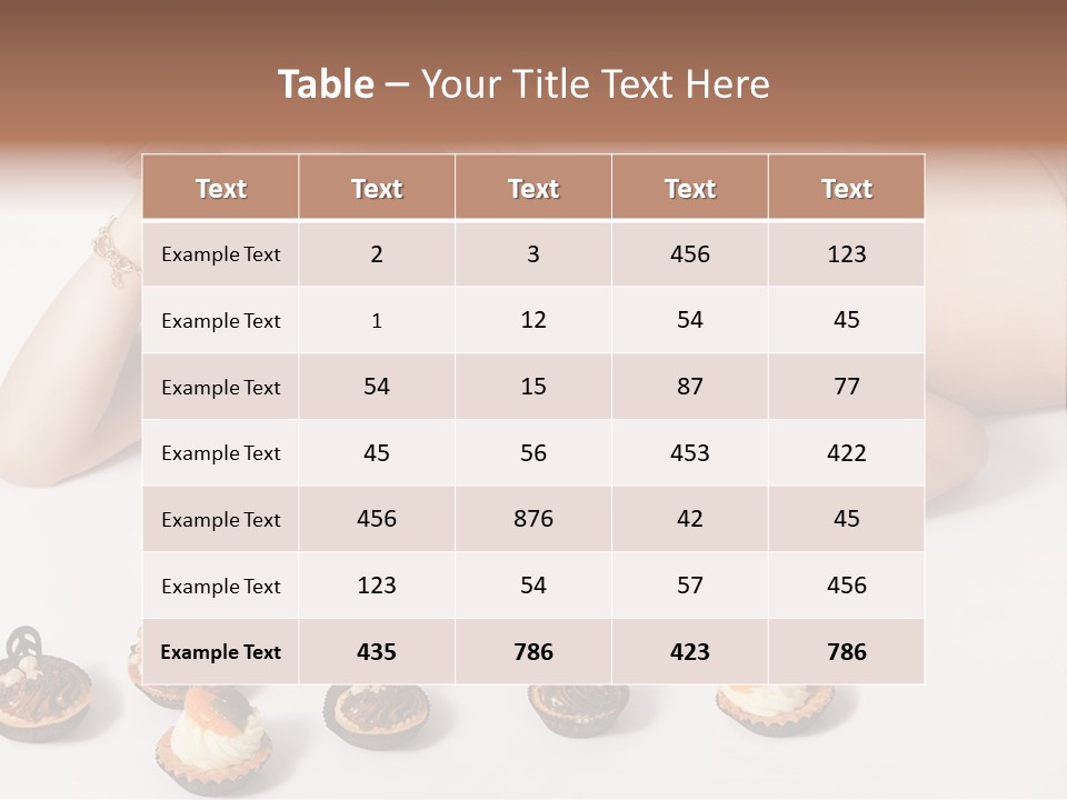 Cake Nutrition Candies PowerPoint Template