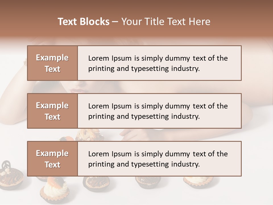 Cake Nutrition Candies PowerPoint Template