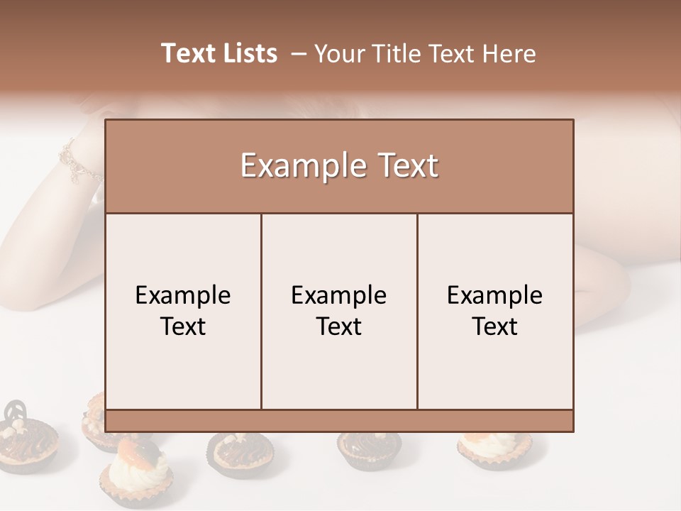 Cake Nutrition Candies PowerPoint Template