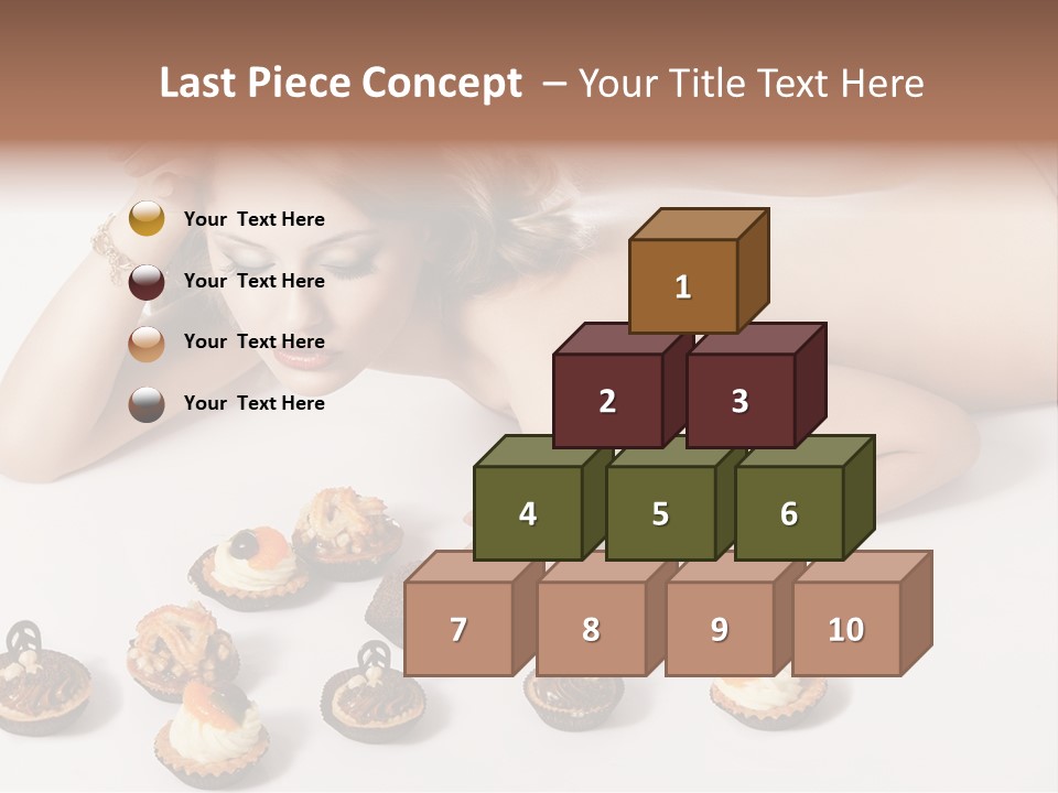 Cake Nutrition Candies PowerPoint Template