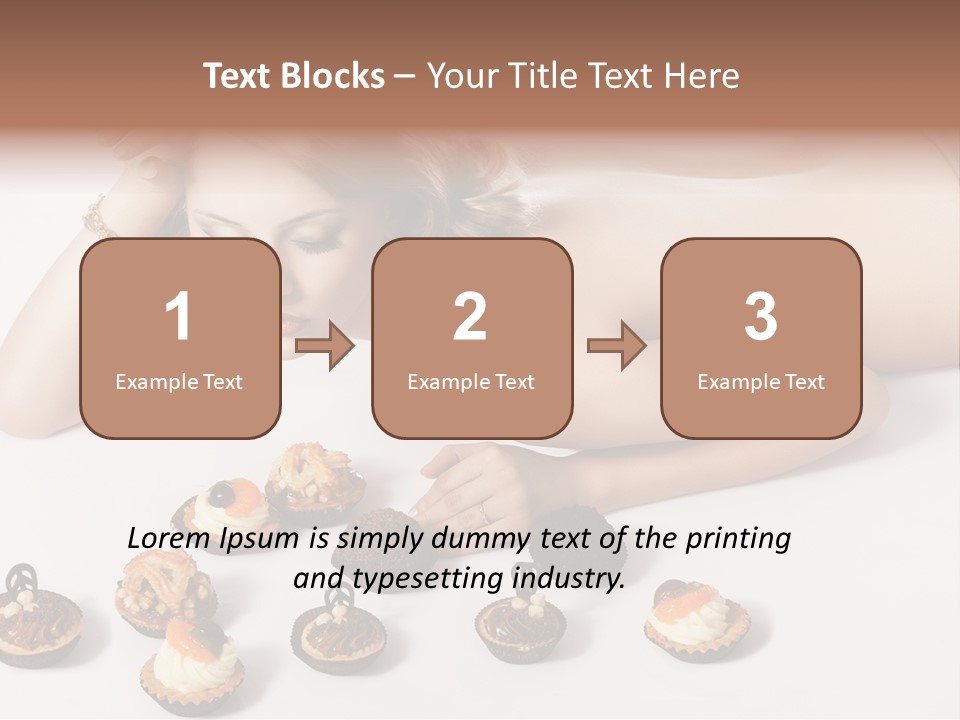 Cake Nutrition Candies PowerPoint Template