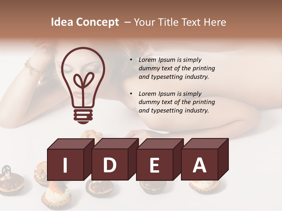 Cake Nutrition Candies PowerPoint Template