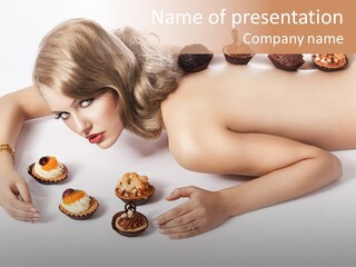 Sexy Lifestyle Dessert PowerPoint Template