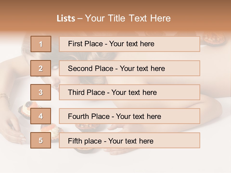 Sexy Lifestyle Dessert PowerPoint Template