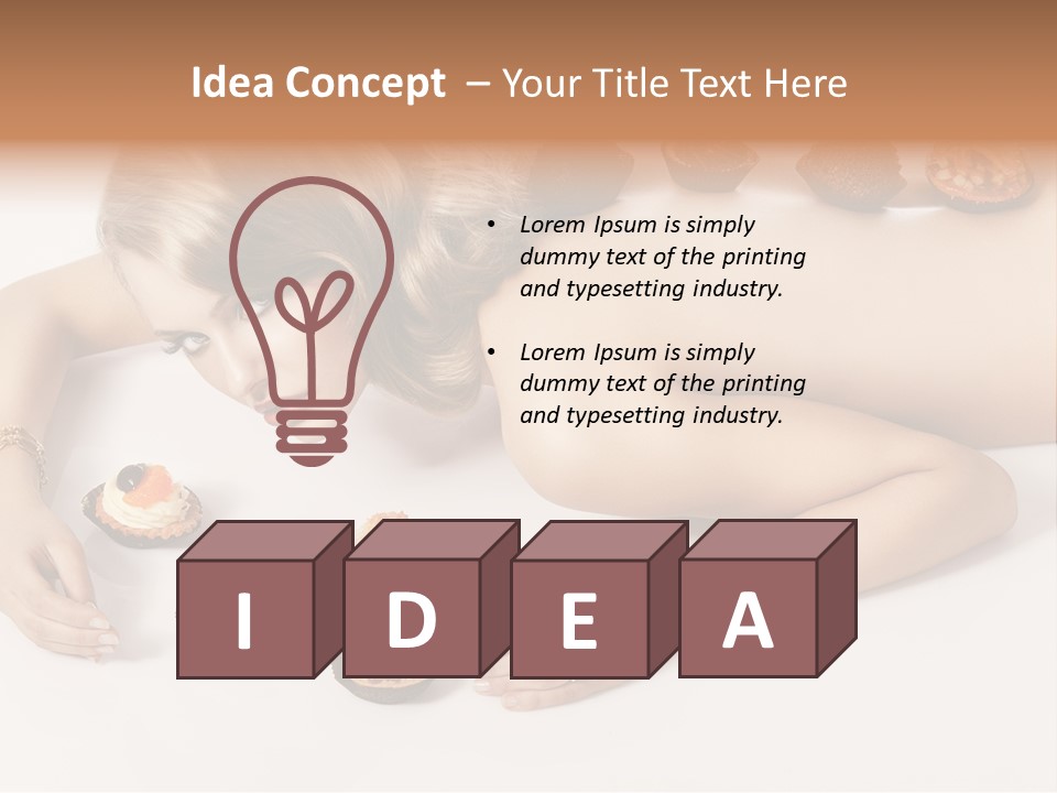 Sexy Lifestyle Dessert PowerPoint Template