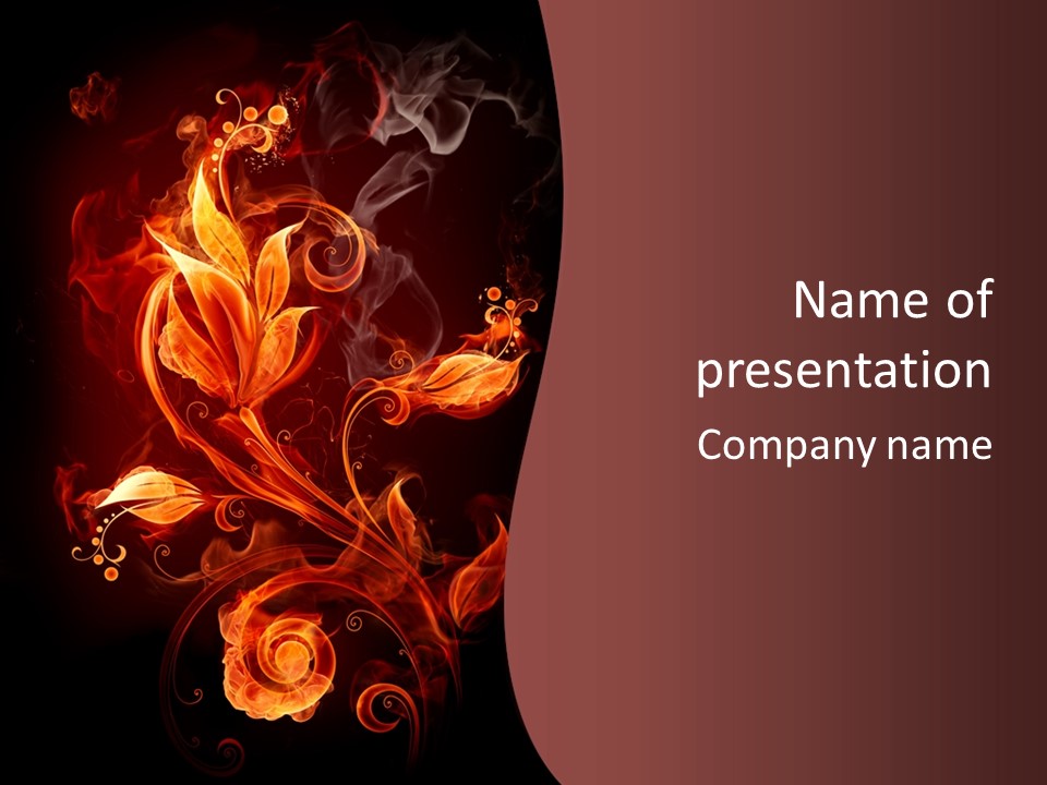 Hot Ignition Blaze PowerPoint Template