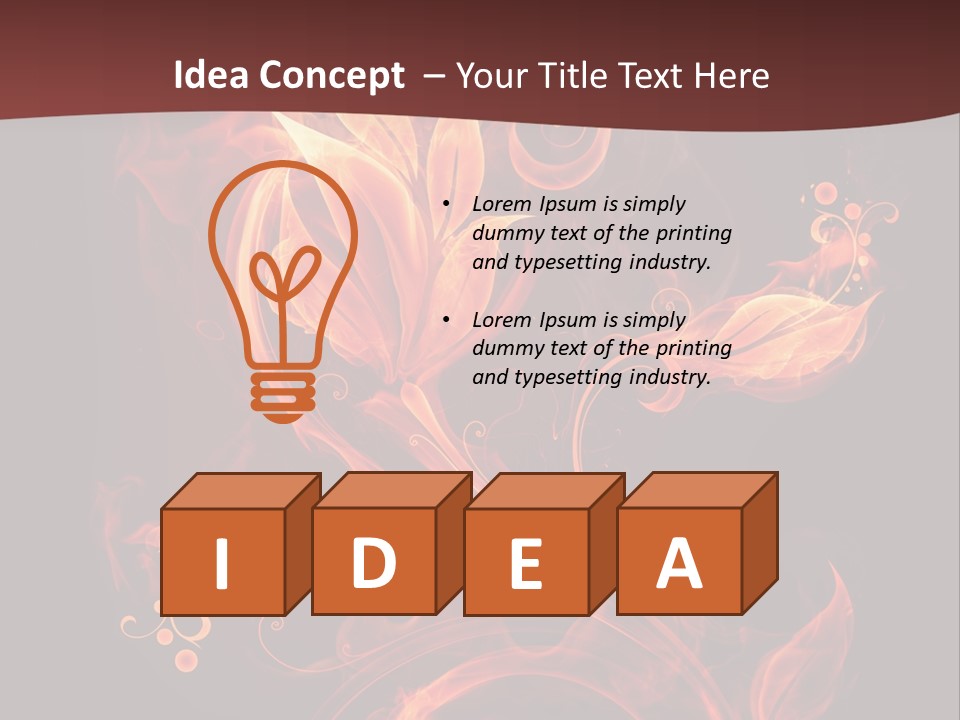 Hot Ignition Blaze PowerPoint Template