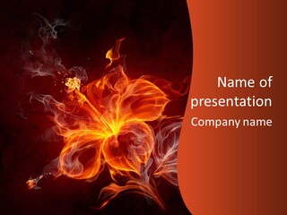 Red Smoke Fire PowerPoint Template