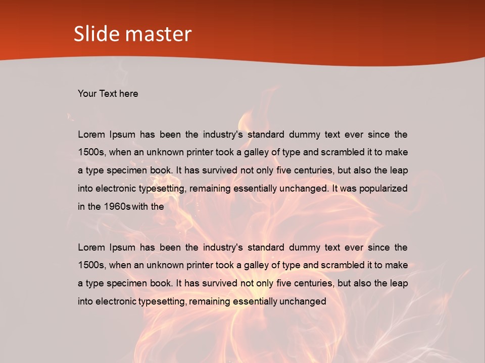 Red Smoke Fire PowerPoint Template