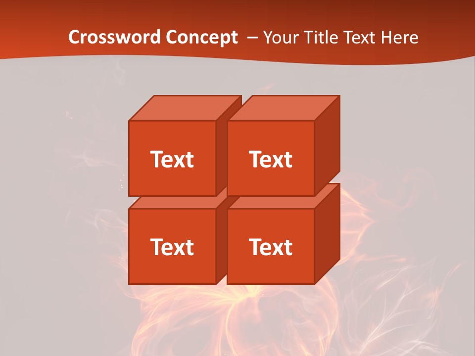 Red Smoke Fire PowerPoint Template