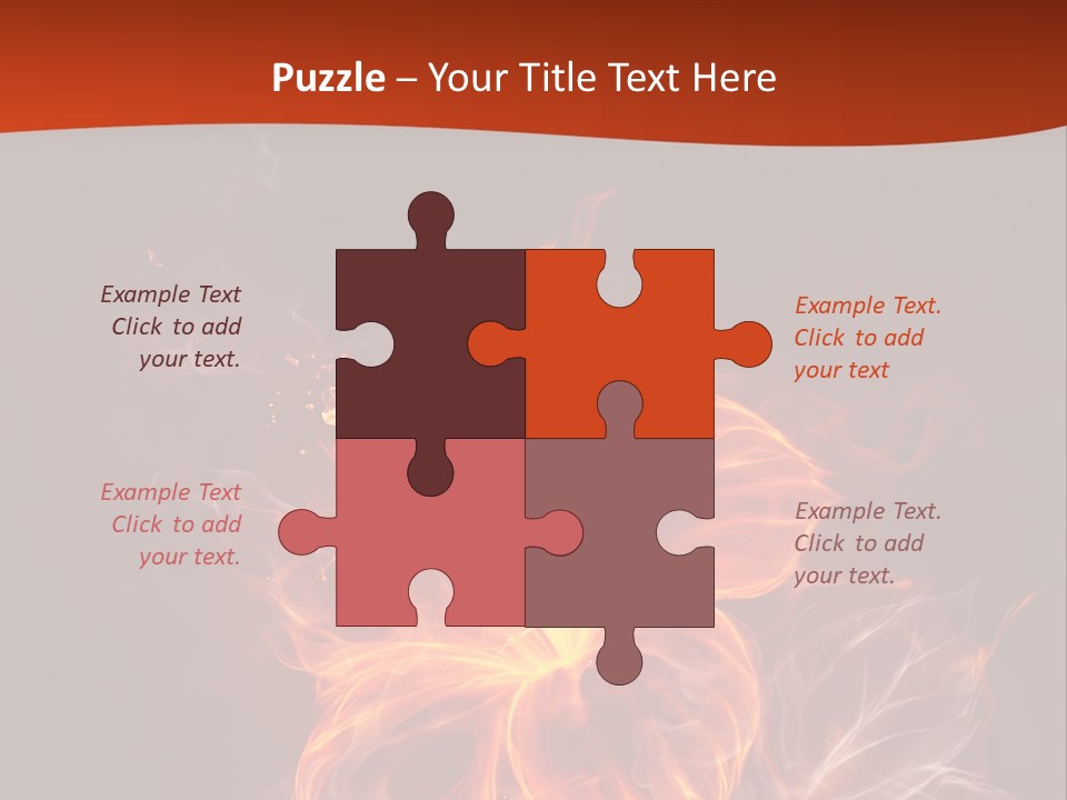 Red Smoke Fire PowerPoint Template