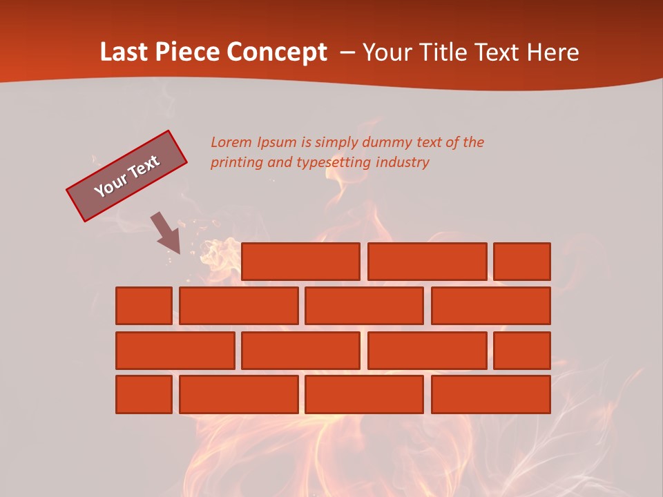 Red Smoke Fire PowerPoint Template
