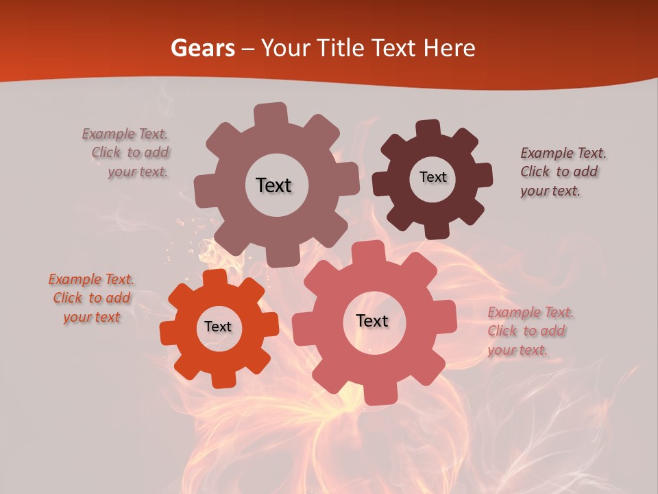 Red Smoke Fire PowerPoint Template