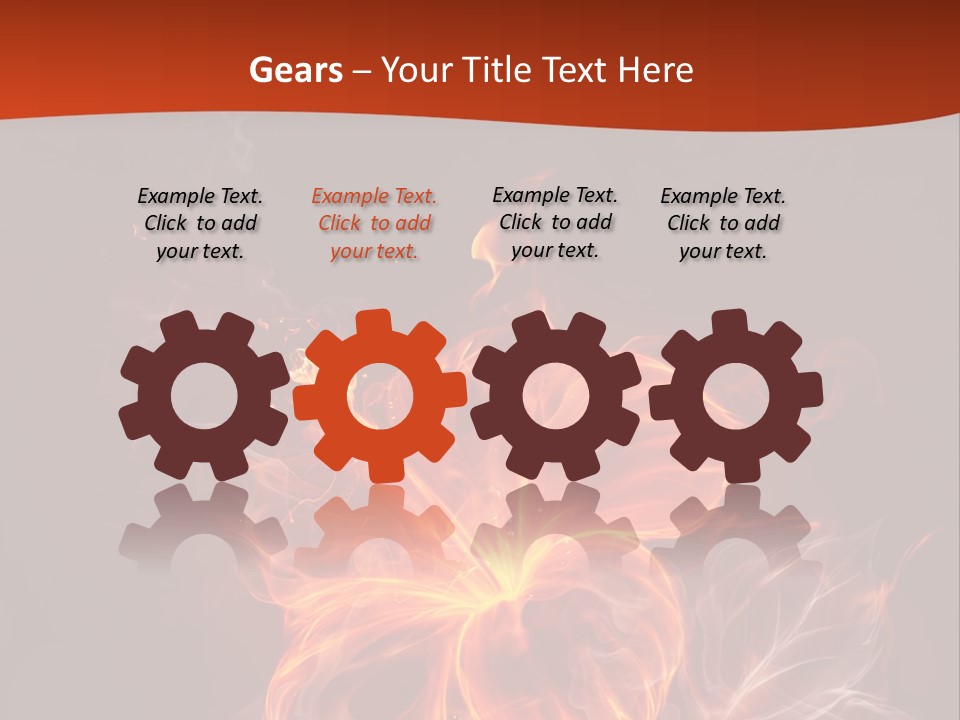 Red Smoke Fire PowerPoint Template