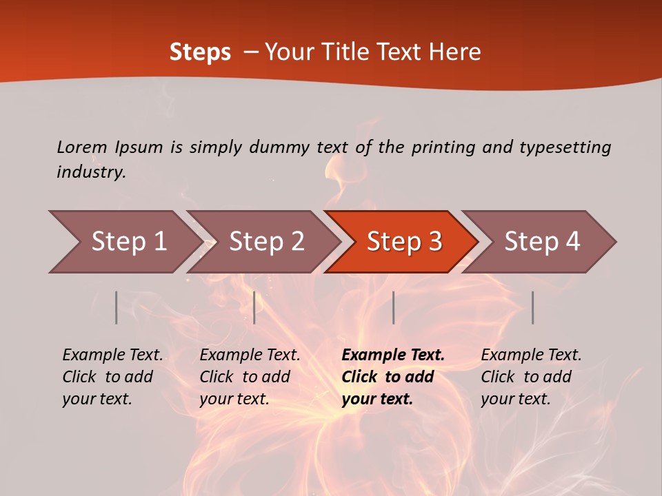 Red Smoke Fire PowerPoint Template